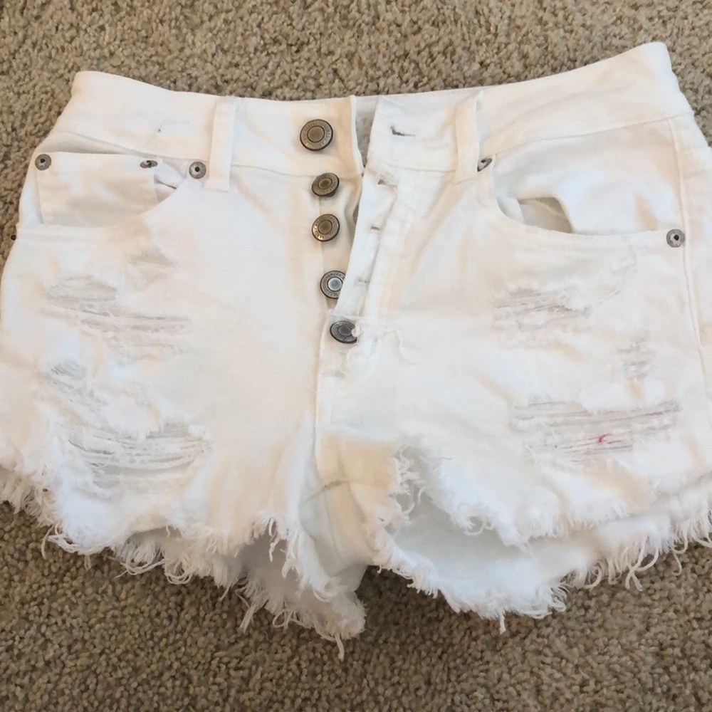 American eagle high rise denim shorts